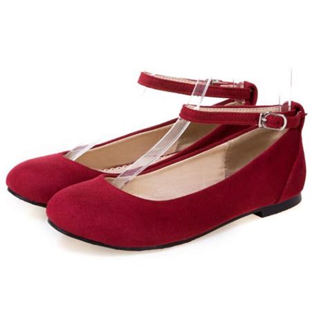 Suede Mary Jane Ballerinas .